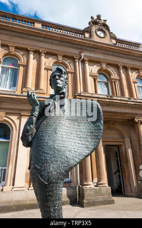 William Butler Yeats Memorial à l'extérieur de la banque Ulster à Sligo City, en Irlande Banque D'Images