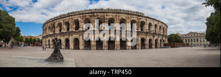 Amphithéâtre romain de Nîmes (France) Banque D'Images