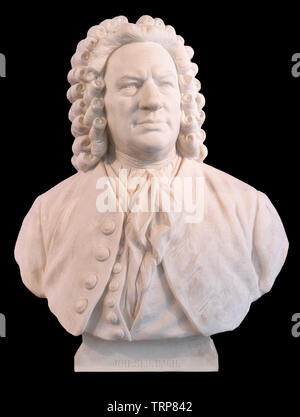 Johann Sebastian Bach buste en marbre par Carl Seffner. J S Bach compositeur allemand. Banque D'Images