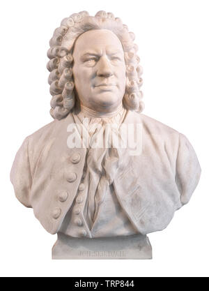 Johann Sebastian Bach buste en marbre par Carl Seffner. J S Bach compositeur allemand. Banque D'Images