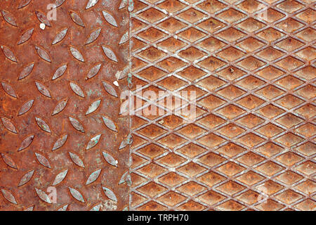 Rusty metal surface texture antidérapante, abstract background industriel Banque D'Images