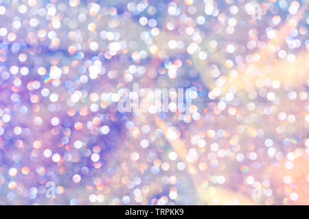 Magnifique arrière-plan holographique de lumières de bokeh. Trendy style années 80. Wallpaper design. Banque D'Images
