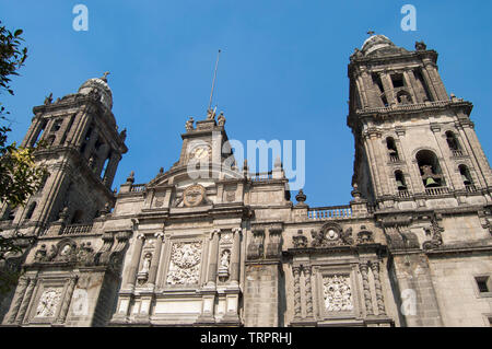 Mexico/Mexique- déc 15 2012 : Cathédrale de Mexico City à la place principale Zócalo. Banque D'Images