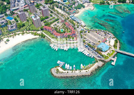 Belle vue sur les plages de la Jamaïque Ochos Rios dans une journée d'été. Crédit photo : Marty Jean-Louis Banque D'Images