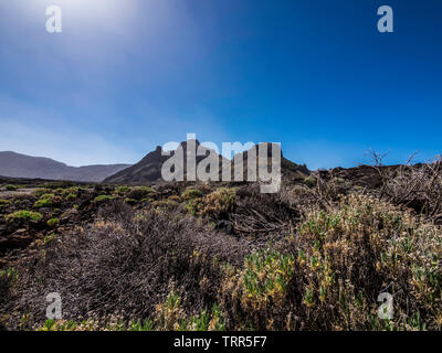 Beau paysage panoramique du Parc National de Teide à Tenerife Espagne Banque D'Images