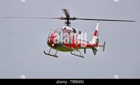 Gazelle Westland HT.3 'ZB627' à l'exécution de Shuttleworth volants sur le 2e juin 2019 Banque D'Images