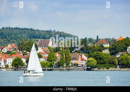 En Promenade au bord du lac de Constance Überlingen Banque D'Images