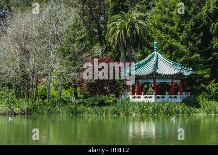 Stow Lake Chinese Garden Golden Gate Park Banque D'Images