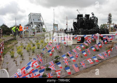 Pégasus Bridge à Commémoration du 75ème anniversaire du Débarquement en Normandie Banque D'Images