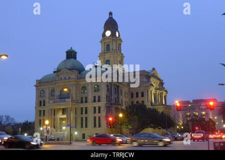 Face Ouest de Tarrant County Courthouse dans Fort Worth Banque D'Images