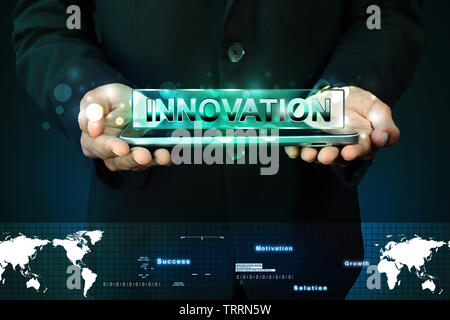 Smart part montrant le texte de l'innovation Banque D'Images