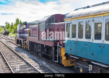 La gare des trains à Leeming Bar sur le Wensleydale Railway Banque D'Images