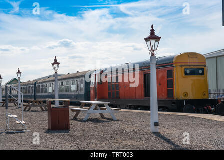 La gare des trains à Leeming Bar sur le Wensleydale Railway Banque D'Images