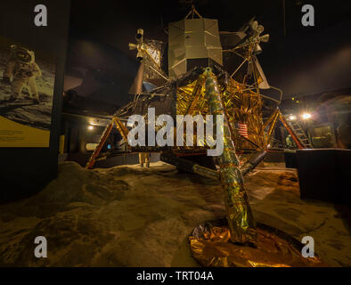 Londres, Royaume-Uni - 13 MAI 2019 : capsule spatiale au Science Museum, un musée important sur Exhibition Road à South Kensington, Londres. Banque D'Images