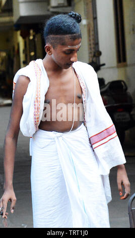 Dikshitar Thillai Natarajah Brahmanes au temple de Chidambaram, l'Inde. Banque D'Images