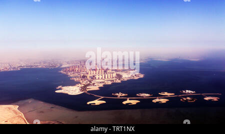 Vue aérienne de l'Pearl-Qatar et Isola Dana à Doha. Banque D'Images