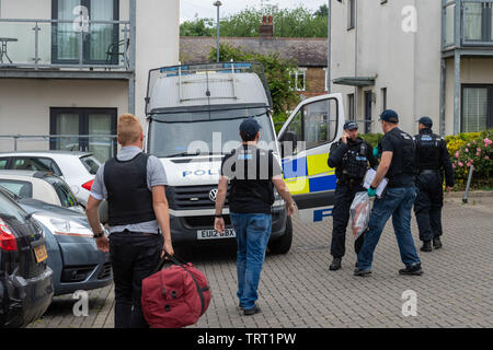 Brentwood Essex 12 juin 2019 médicaments Police Raid in Brentwood Essex partie d'une répression de la cocaïne sur l'ensemble de l'Essex, un certain nombre d'arrestations ont été faites Credit Ian Davidson/Alamy Live News Banque D'Images