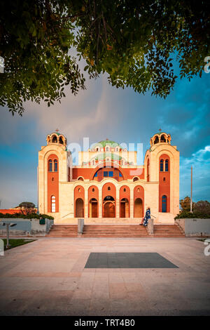 Magnifique coucher de soleil shot d'Ayia Sofia Church à Nicosie, Chypre Banque D'Images