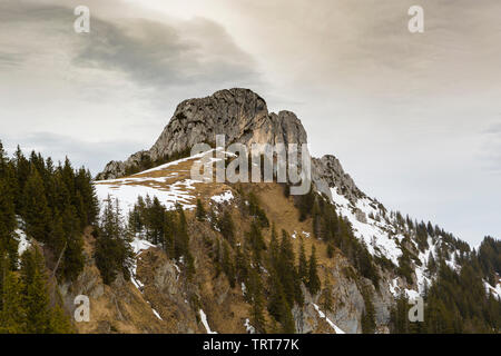 Vue depuis la montagne Kampenwand, en Bavière, Allemagne Banque D'Images