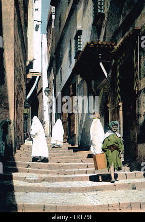 Cartes postales anciennes, Alger, Algérie, Afrique du Nord Banque D'Images