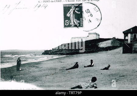 Cartes postales anciennes, Alger, Algérie, Afrique du Nord Banque D'Images