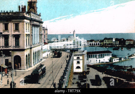 Cartes postales anciennes, Alger, Algérie, Afrique du Nord Banque D'Images