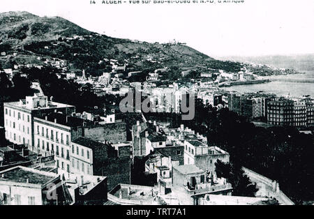 Cartes postales anciennes, Alger, Algérie, Afrique du Nord Banque D'Images