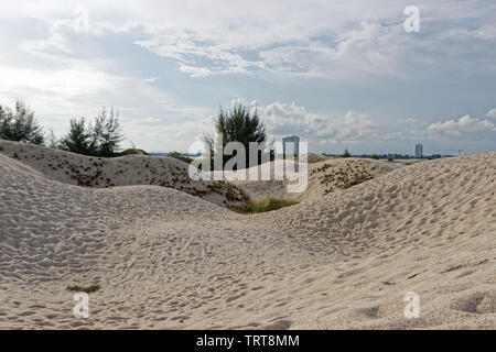 Dunes de sable blanc de Malacca en Malaisie Banque D'Images