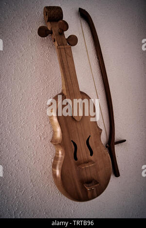 Instrument traditionnel rabel en Cantabrie Banque D'Images