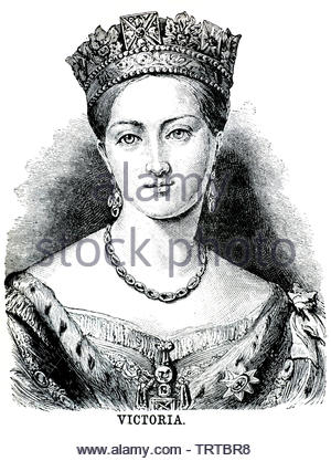 Victoria, 1819 - 1901 , a été la Reine du Royaume-Uni de Grande-Bretagne et d'Irlande de 1837 jusqu'à sa mort Banque D'Images
