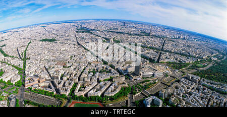 Antenne Panorama de Paris, France Banque D'Images