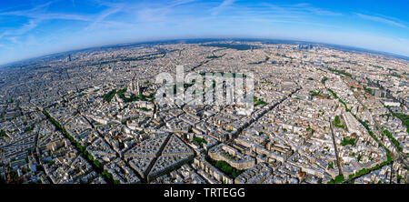 Antenne Panorama de Paris, France Banque D'Images