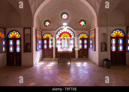 Maison à Kashan Tabatabaei au sein, une merveille d'architecture et des arts Banque D'Images