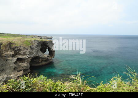 Cape Manzamo, Okinawa, Japon Banque D'Images