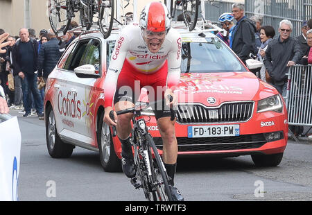 Emmanuel Morin de Cofidis Crédits Solutions au cours de la Les boucles de la Mayenne, Prologue, Laval - Laval (4,5 km) le 6 juin 2019 à Laval, France - Photo Laurent Lairys / DPPI Banque D'Images