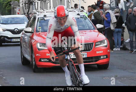 Damien Touze de Cofidis Crédits Solutions au cours de la Les boucles de la Mayenne, Prologue, Laval - Laval (4,5 km) le 6 juin 2019 à Laval, France - Photo Laurent Lairys / DPPI Banque D'Images