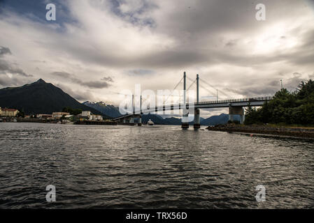 John O'Connell bridge, Sitka, Alaska. Banque D'Images