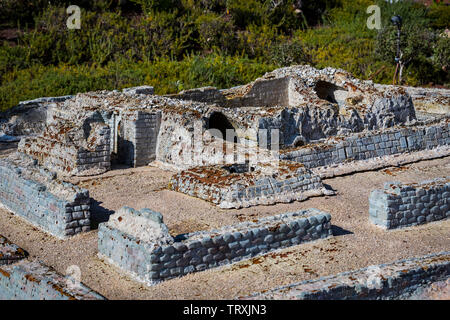 Latroun, ISRAËL - 23 NOVEMBRE 2017 : Musée de l'architecture culture miniature d'Israël à l'air libre. Banque D'Images