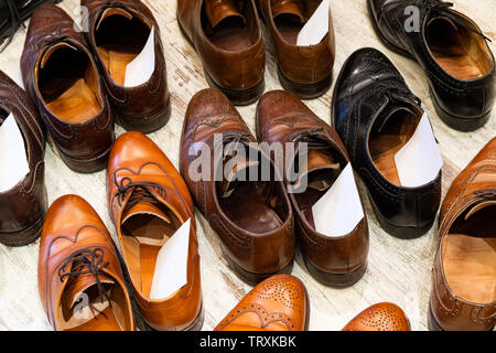 Chaussures en cuir utilisé Banque D'Images
