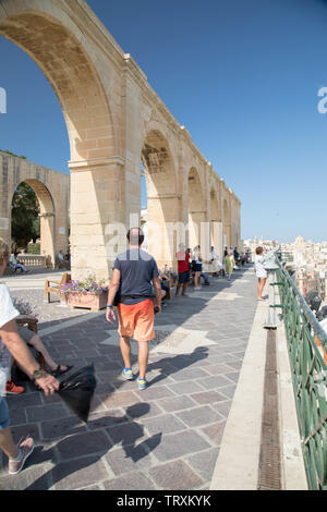 La Barakka Gardens, La Valette, Malte Banque D'Images