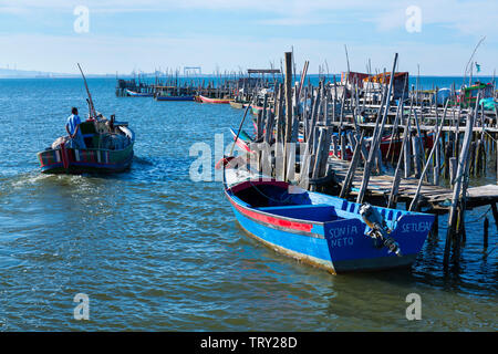 Palafítico Porto da Carrasqueira, péninsule de Troia, Alentejo, Portugal, Europe Banque D'Images