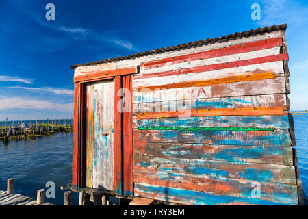 Palafítico Porto da Carrasqueira, péninsule de Troia, Alentejo, Portugal, Europe Banque D'Images