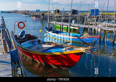 Palafítico Porto da Carrasqueira, péninsule de Troia, Alentejo, Portugal, Europe Banque D'Images