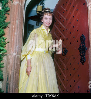 Liselotte Pulver lors du tournage de la comédie "le Spessart Inn' (1958). Liselotte Pulver Lilo actrice PulverSwiss est né le 11 octobre 1929 à Berne. Dans le monde d'utilisation | Banque D'Images