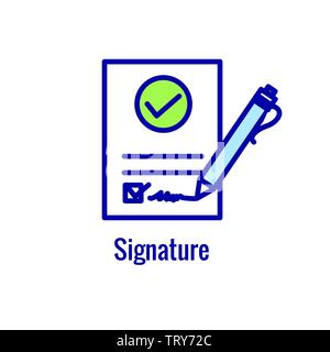 Approbation et signature de l'icône de l'imagerie approuvé - de montrer quelqu'un compte tenu de l'aller de l'avant Illustration de Vecteur