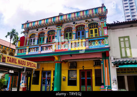 Singapour, 4ème, Octobre, 2015. Little India est un quartier ethnique à Singapour. Il est situé à l'est de la rivière Singapour-en face de Chinatown. Banque D'Images