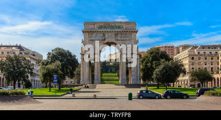 Gênes, Italie - 9 mars 2019 : l'Arco della Vittoria (Arch) victoire à Gênes, Italie