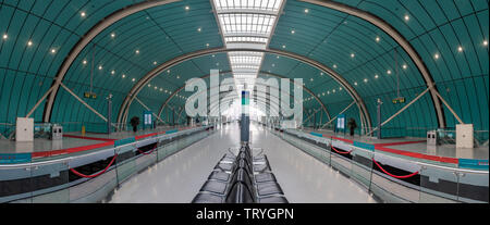 Shanghai Maglev Train Longyang Road la plate-forme Banque D'Images