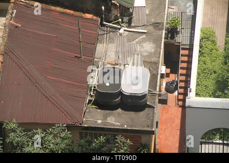 Réservoir de stockage de l'eau, São Paulo, Brésil Banque D'Images