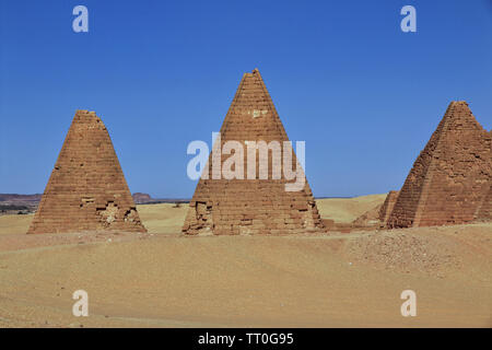 Pyramides de l'ancien monde au Soudan Banque D'Images